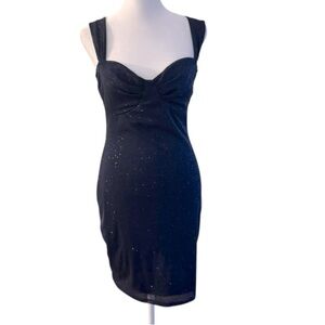 Windsor Navy Glitter Bodycon Sweetheart Dress Size Large